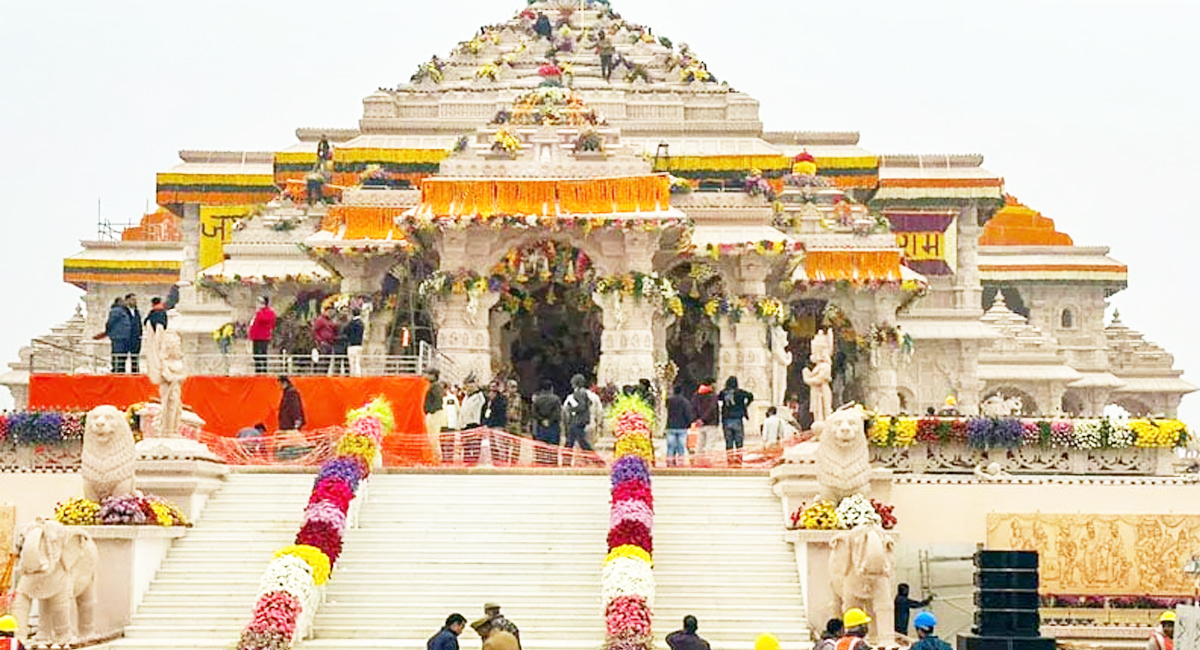 রামমন্দির উদ্বোধন করলেন নরেন্দ্র মোদি